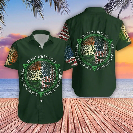 Irish By Blood Irish St Patrick's Day Hawaiian Shirt PO0160