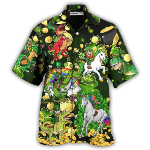 Flamingo And Beer Patrick’s Day Hawaiian Shirt For Men & Women, gift for Patrick's day HO4418