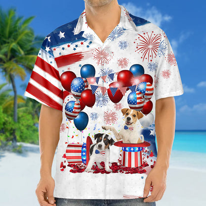 Jack Russell Terrier Independence Day Hawaiian Shirt, Dog Hawaii Beach Shirt Short Sleeve For 4Th Of July HO3917