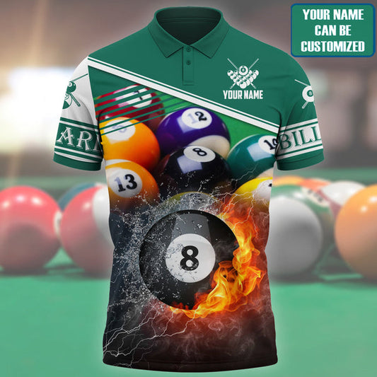 Lasfour Billiard Fire Colorful Personalized Unisex Shirt BIA0112