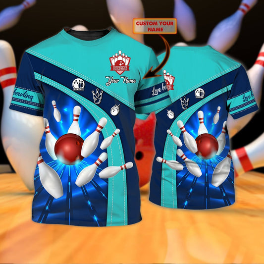 Custom 3D Bowling Tshirts For Men Women BOT0028