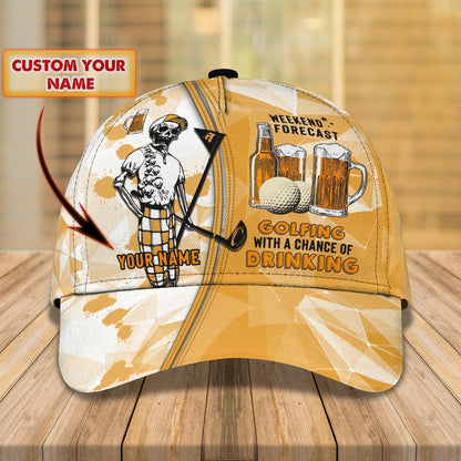 Custom With Name 3D Baseball Cap Hat For Golf Man, Plan For The Day With Golf, Gift A Golf Lover CO0378