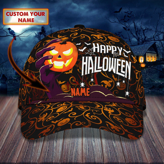 Happy Halloween Hat Personalized Letter Trucker Hat Print, Hat with Adjustable Snap CO0998