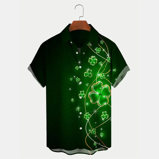 St. Patrick's Day Shamrock hawaiian Shirt, St. Patrick's Day hawaii shirt for men and women PO0109