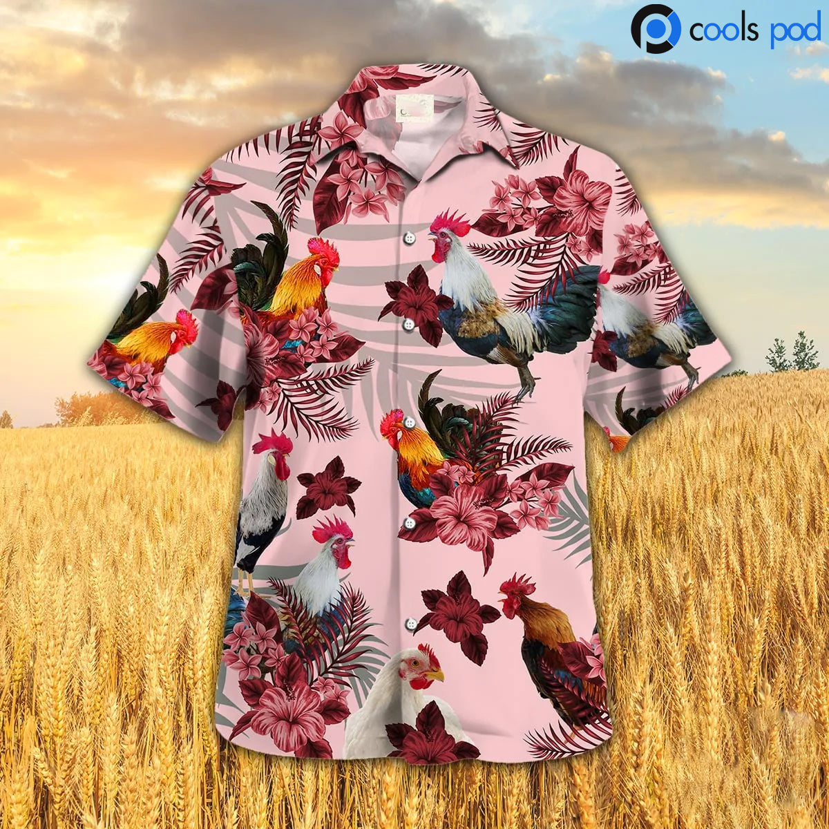 Chicken Hibiscus Hawaiian Shirt, Rooster Hawaiian Shirt, Hawaii Shirt For Chicken Lovers HO4737