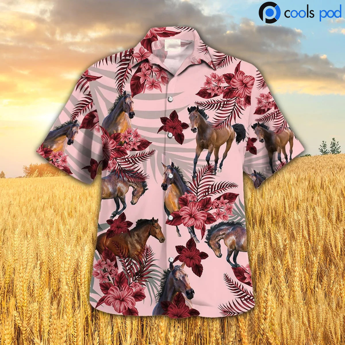 Horse Hibiscus Tropical Hawaiian Shirt, Red Hawaiian Shirt, Best Hawaiian Shirt Men Women HO4725