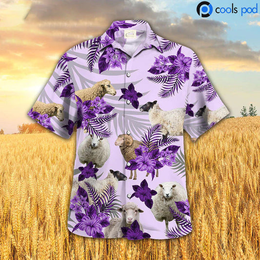 Sheep Hibiscus Hawaiian Shirt, Farm Hawaiian Shirt For Men Women, Cute Summer Hawaii Shirts HO4752