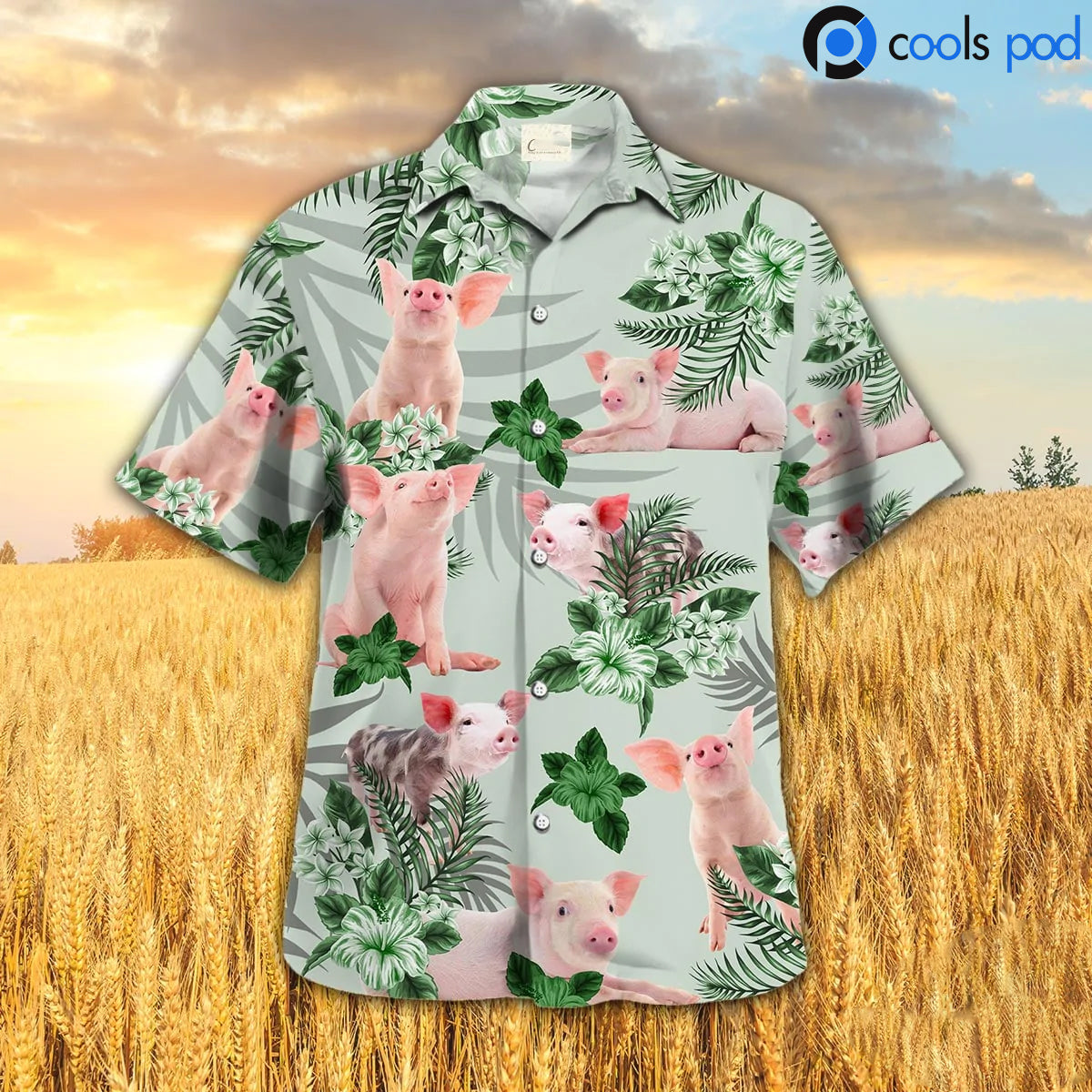 Pig Hibiscus Colorful Hawaiian Shirt, Best Premium Pig Hawaiian Shirt Short Sleeve HO4764