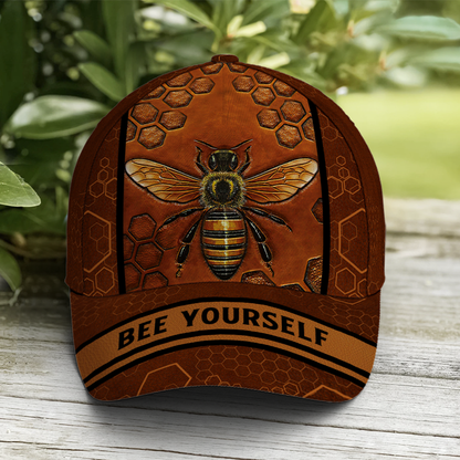 Bee Yourshelf Vintage Leather Baseball Cap Lasfour CO0792