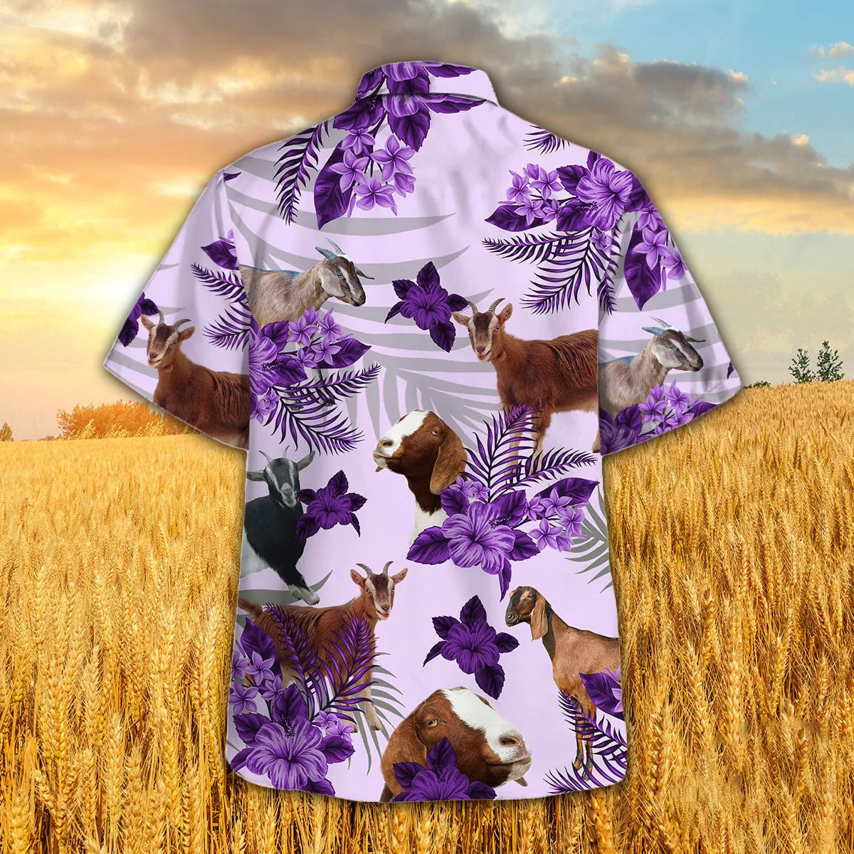 Goat Hibiscus Pattern Hawaiian Shirt, Goat Hawaiian Shirt For Men Women HO4753