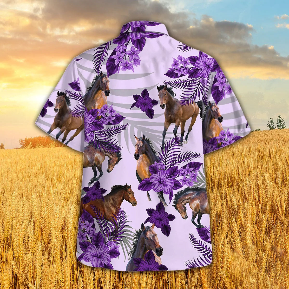 Horse Hibiscus Hawaiian Shirt, Hawaiian Shirt For Men Women, Gift For Horse Lovers HO0355