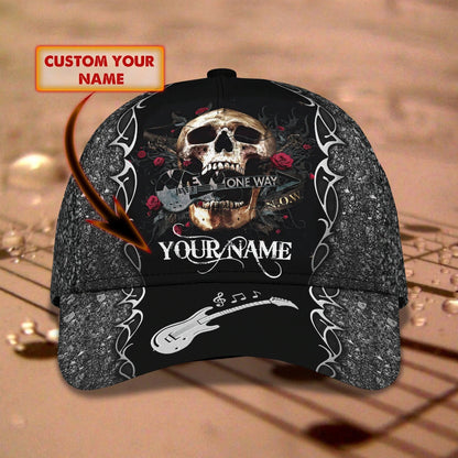 Customized Skull Guitar Classic Cap Hat For My Guitarist Friend, To My Son Daughter Love Guitar Gifts CO0443