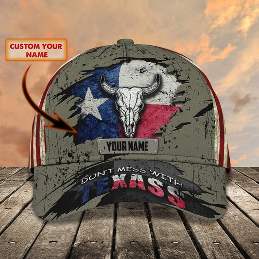 Personalized 3D Classic Cap Dont Mess With Texas, Texas 3D Baseball Cap, Texas Cap Hats CO0384