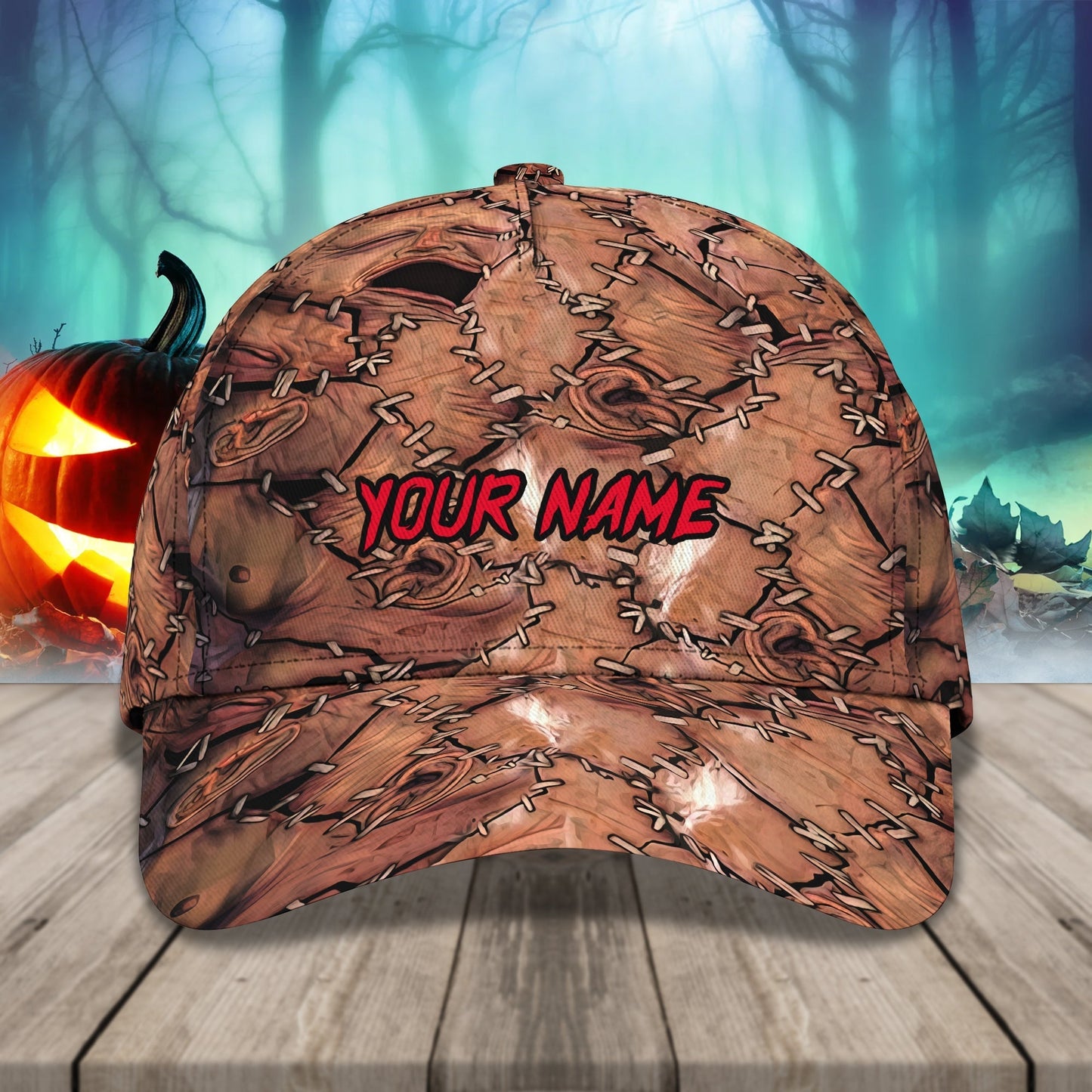 The Face Halloween Caps Unisex Customized Name Baseball Cap 3D, Cap with Adjustable Hat for Mens Womens CO0995