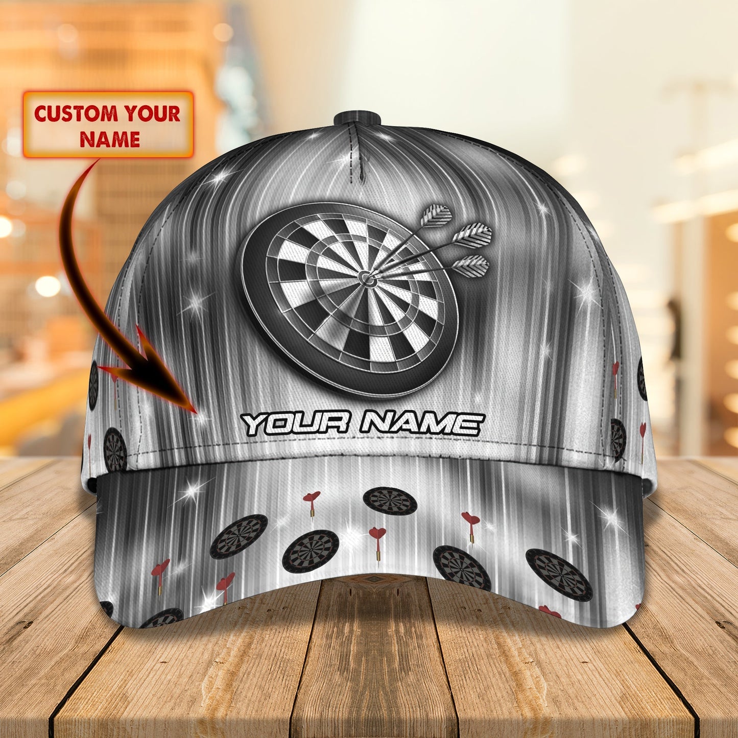 Customized Name Dart Cap for Men Women, Perfect Gift for Dart Lover, Birth Gift Dart Cap Hat CO0089