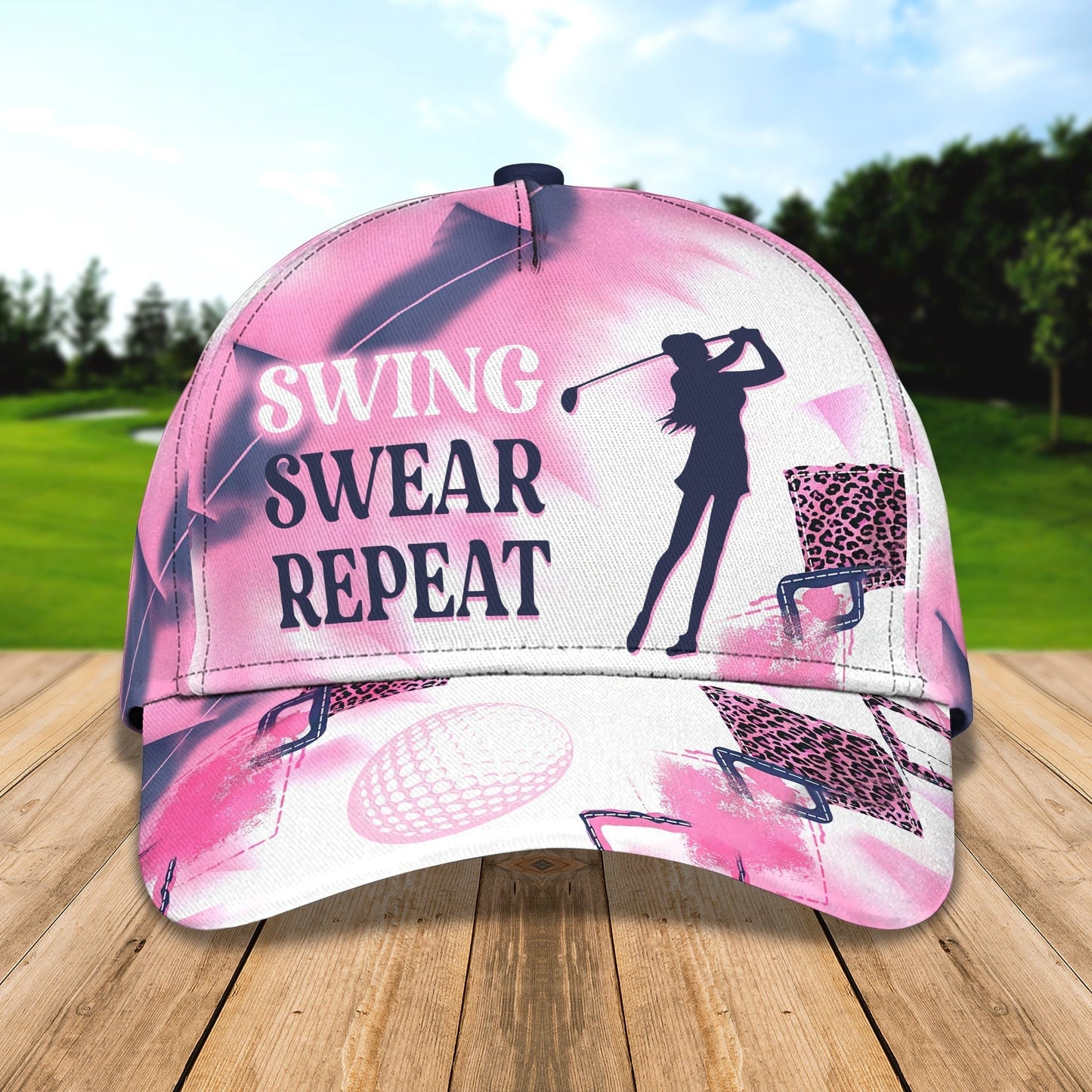 Personalized Full Printed Baseball Cap Hat For Golfer Woman, Golfer Girl Hats, Custom Cap For Golf Woman CO0349