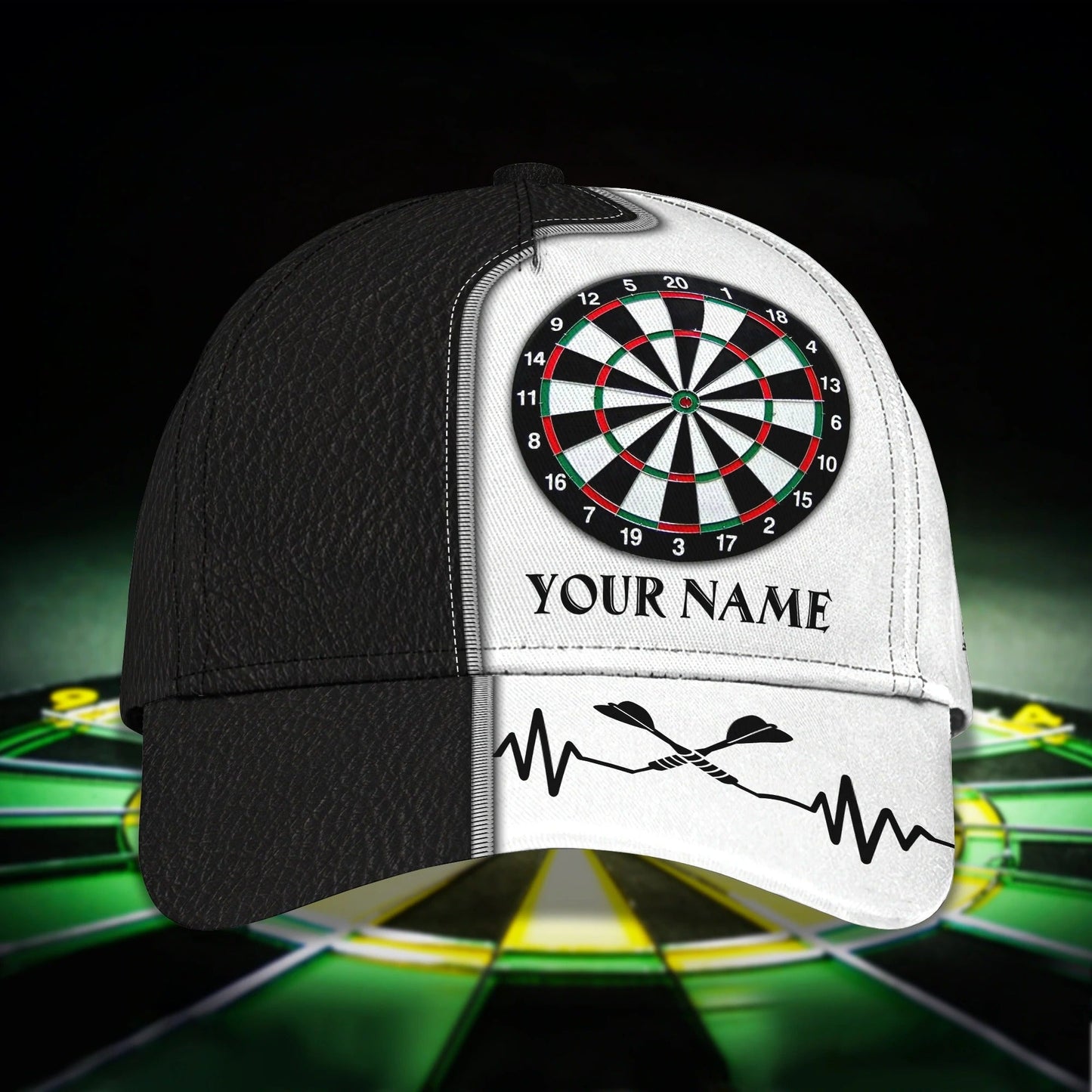 Customized With Name 3D Dart Caps, Dart Lover Gifts, Dart Hat Dart Cap For Dart Players CO0390