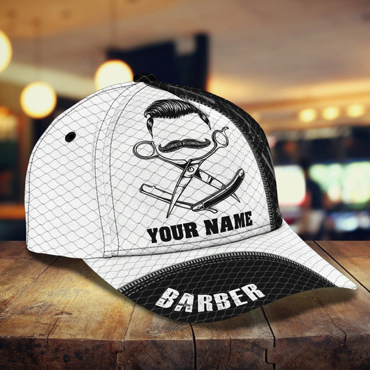 Custom Barber Cap For Men, Woman Barber Cap Hat, 3D All Over Print Baseball Barber Cap CO0413