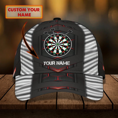 Customized With Name 3D Dart Caps, Dart Lover Gifts, Dart Hat Dart Cap For Dart Players CO0390