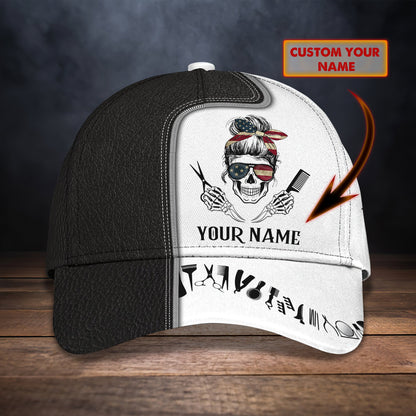 Custom With Name Hair hustle Classic Cap Hat For Barber, Barber Cap Hat For Men Women CO0986