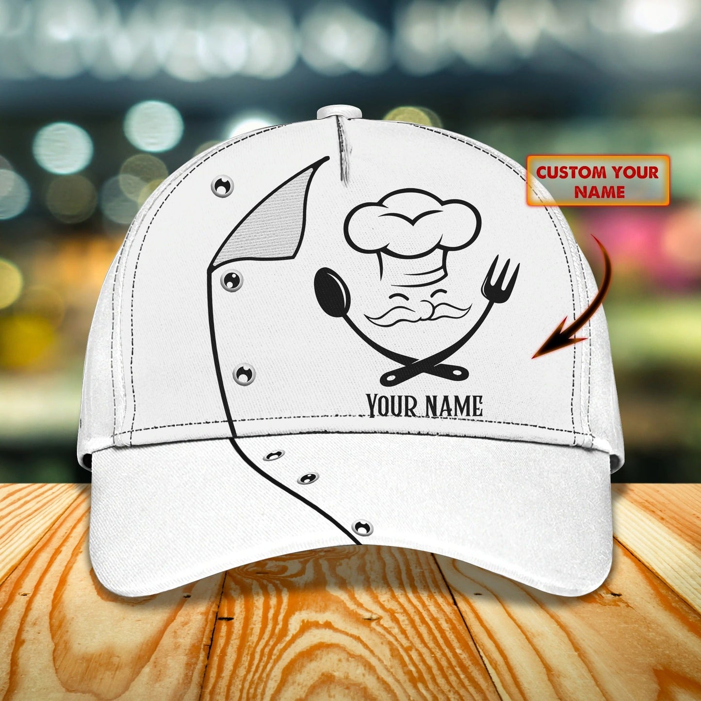 Personalized 3D Baseball Chef Caps, Classic Cap For Master Chef, Cooking Lover 3D Cap Hat CO0394