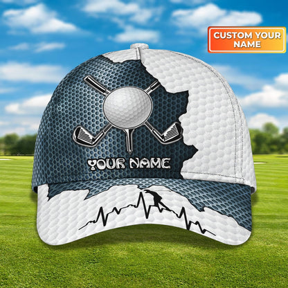 Custom Name 3D Full Priinting Classic Cap For Golfer, Adult Golfer Cap, Golf Lovers Cap Hat CO0362