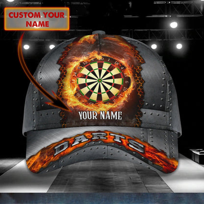 Custom With Name 3D Full Print Baseball Darts Cap, Classic Cap For Darter, Dart Lover Present Birthday Gift Darter CO0392