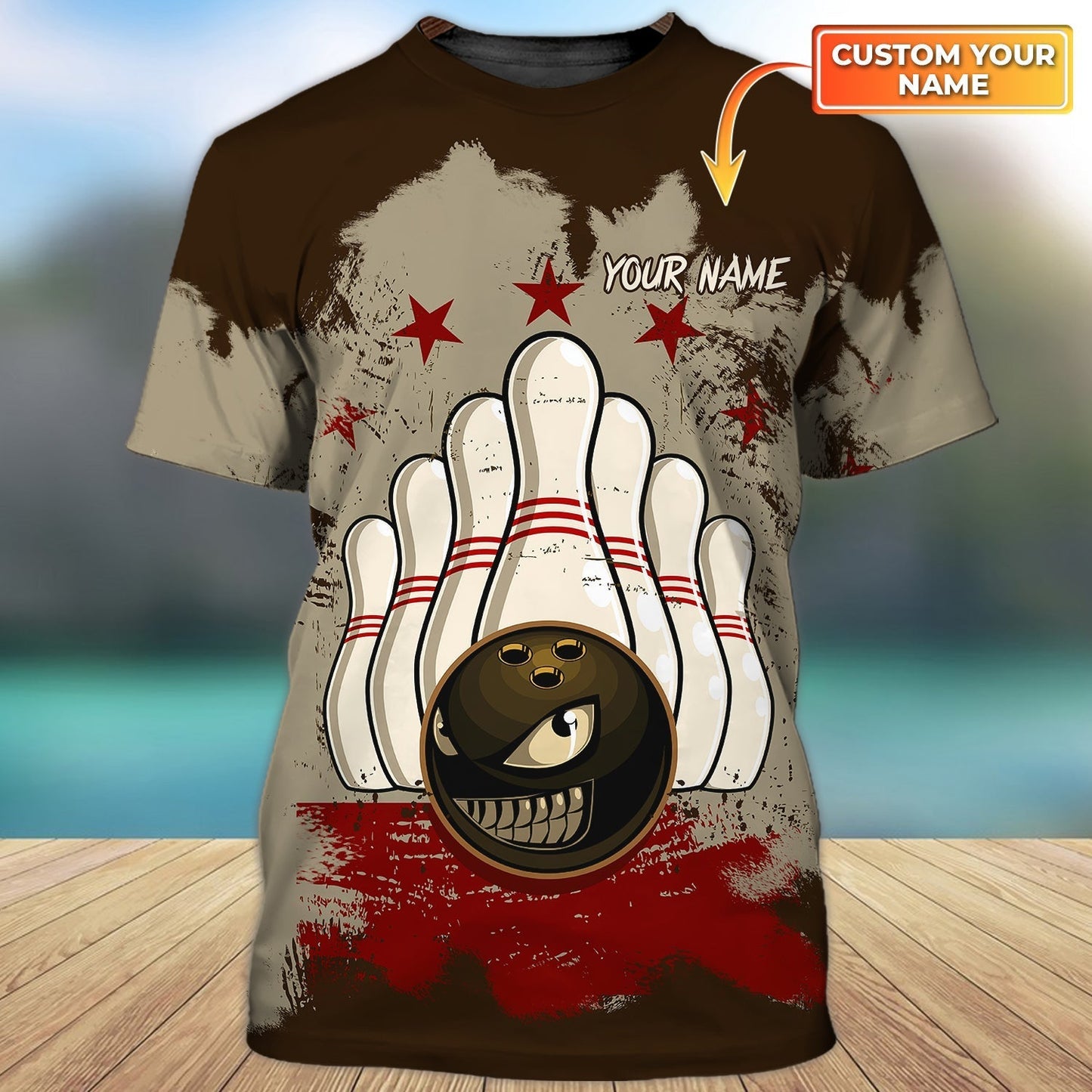 Custom 3D Bowling Tshirts For Men Women BOT0035