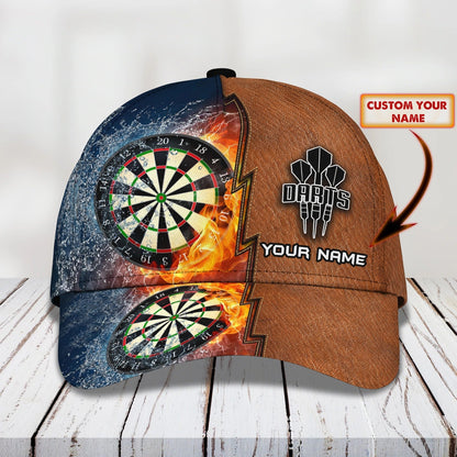 Customized Baseball Full Printed Dart Cap, Dart Cap Hat In Leather Pattern, To My Boy Darter Dart Lover Gifts CO0455