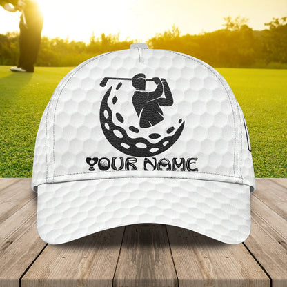 Personalized With Name 3D All Over Print Golf Caps For Men, American Golfer Baseball Cap, Golfer Gifts CO0344