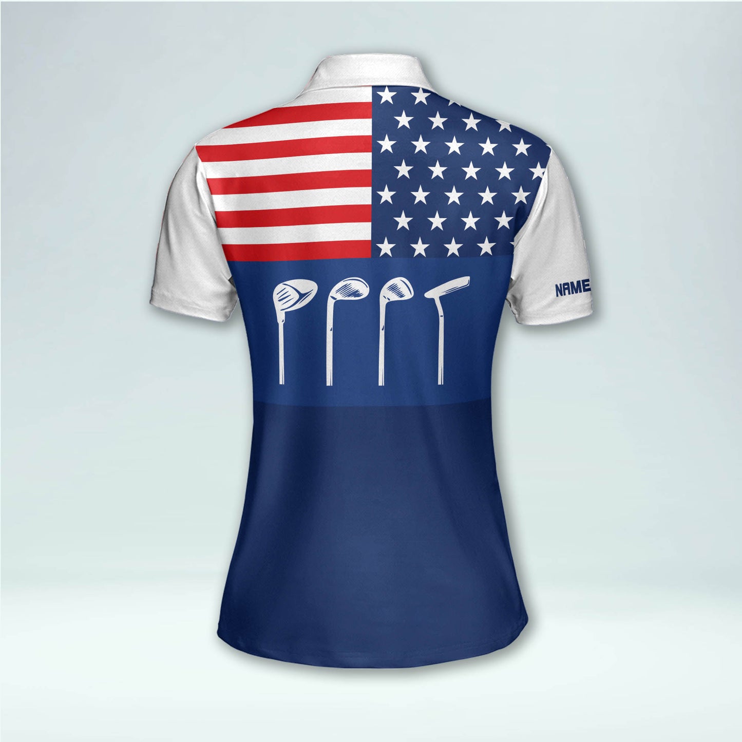 American Flag Golf Polo Shirt GW0019