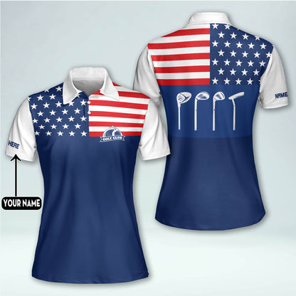 American Flag Golf Polo Shirt GW0019