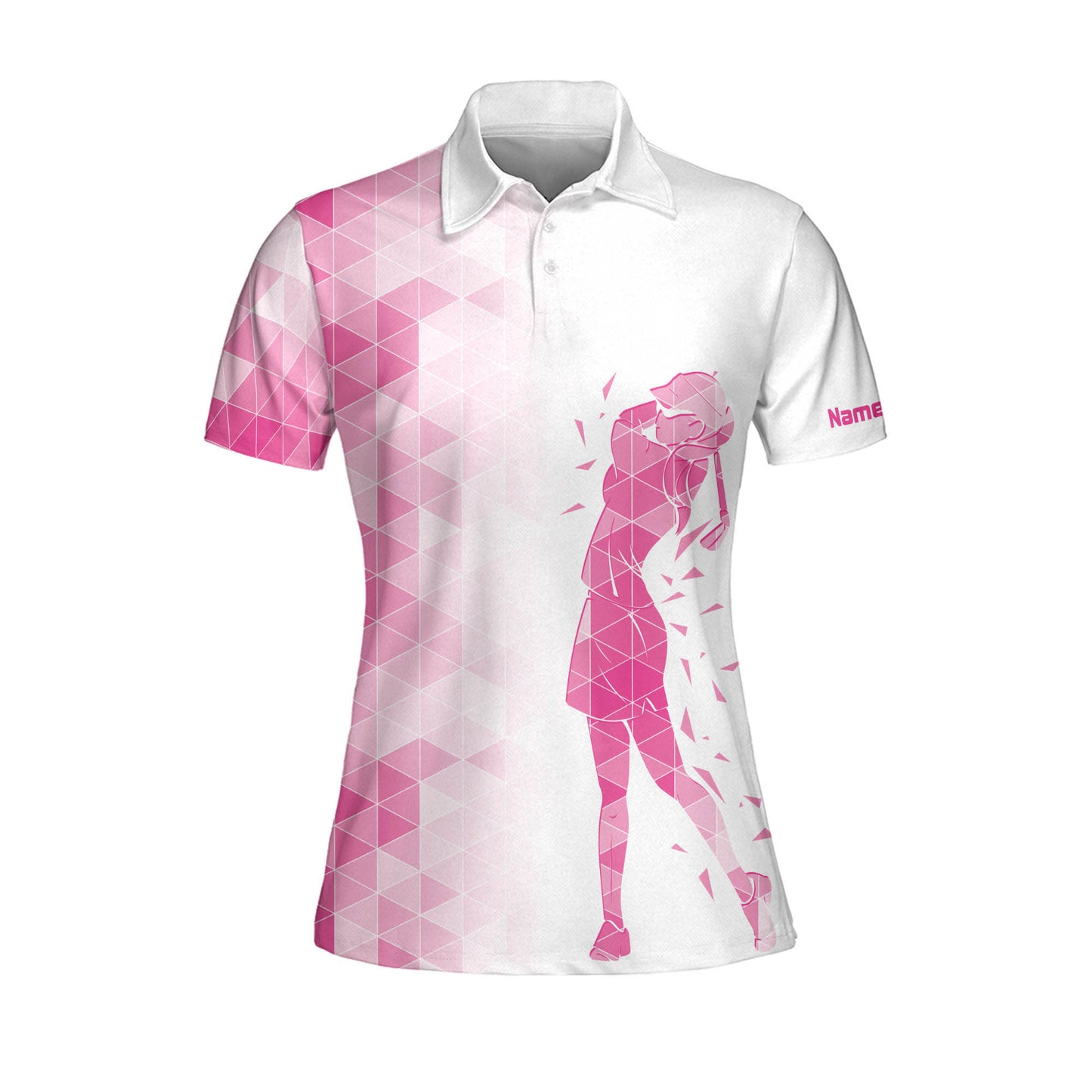 Pink Funny Womens Golf Polo Shirt GW0024