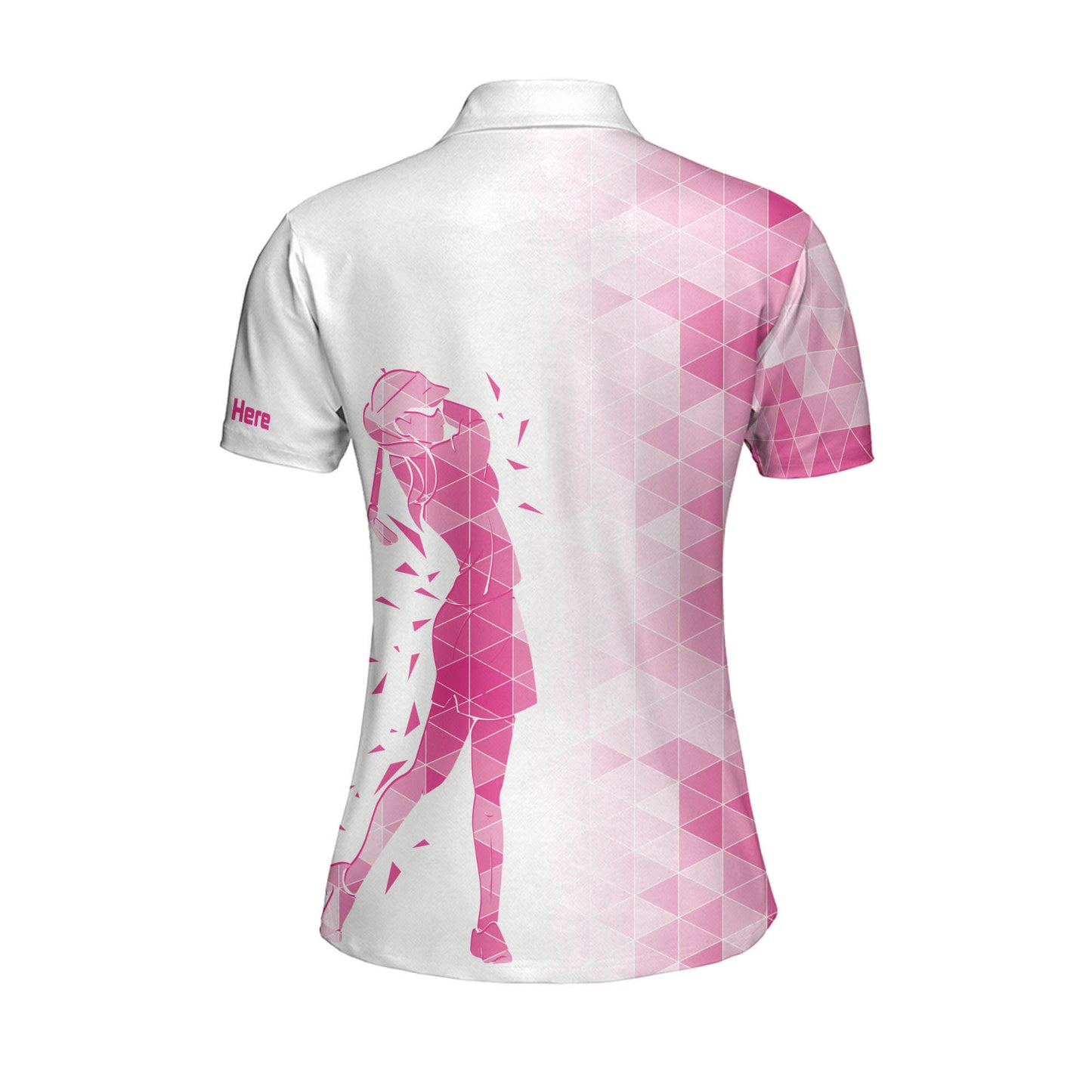 Pink Funny Womens Golf Polo Shirt GW0024