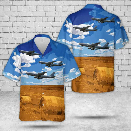 Nebraska Air National Guard 173d Air Refueling Squadron Boeing KC-135 Stratotanker Hawaiian Shirt HO2805