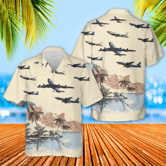 Nebraska Air National Guard Boeing KC-135R Stratotanker 59-1495 Hawaiian Shirt HO2802