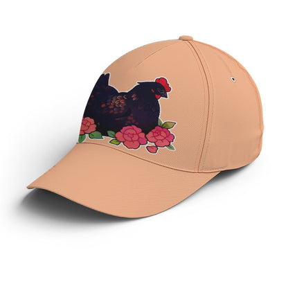 Funny Chicken Countryside Orange Baseball Cap Lasfour CO0919