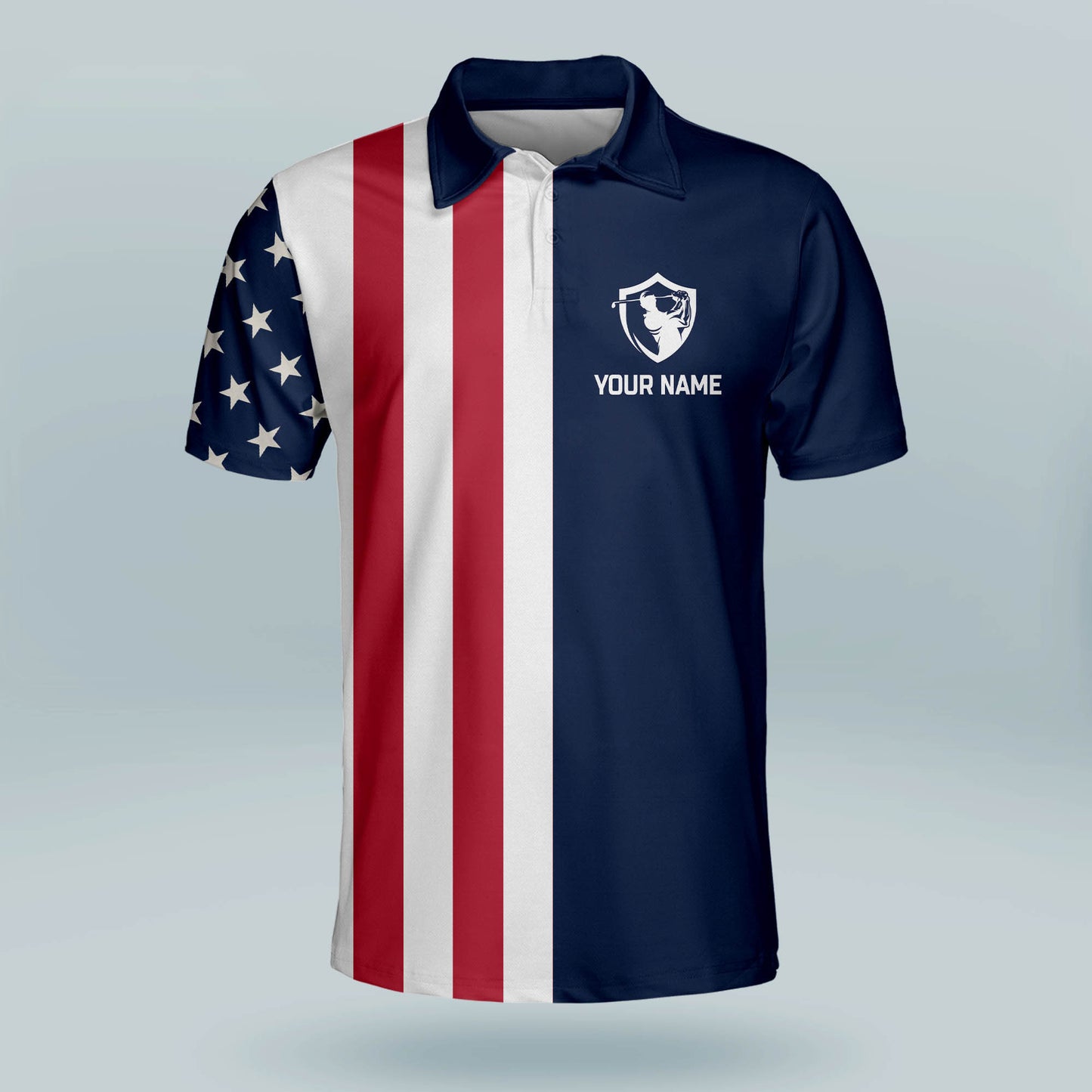 American Flag Golf Polo Shirt GM0277