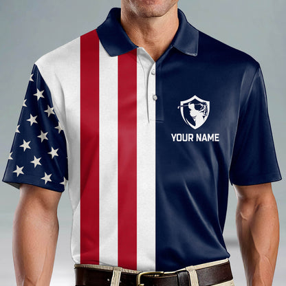 American Flag Golf Polo Shirt GM0277