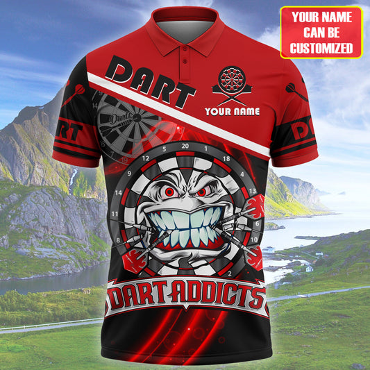 Personalized 3D All Over Print Dart Addicts Polo Shirt, Cool Shirt for Dart Player DMO0150