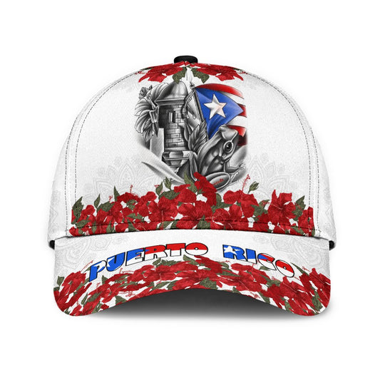 Maga Flower Puerto Rico Classic Cap Hat, Hibiscus Puerto Rico Cap Hat CO0574