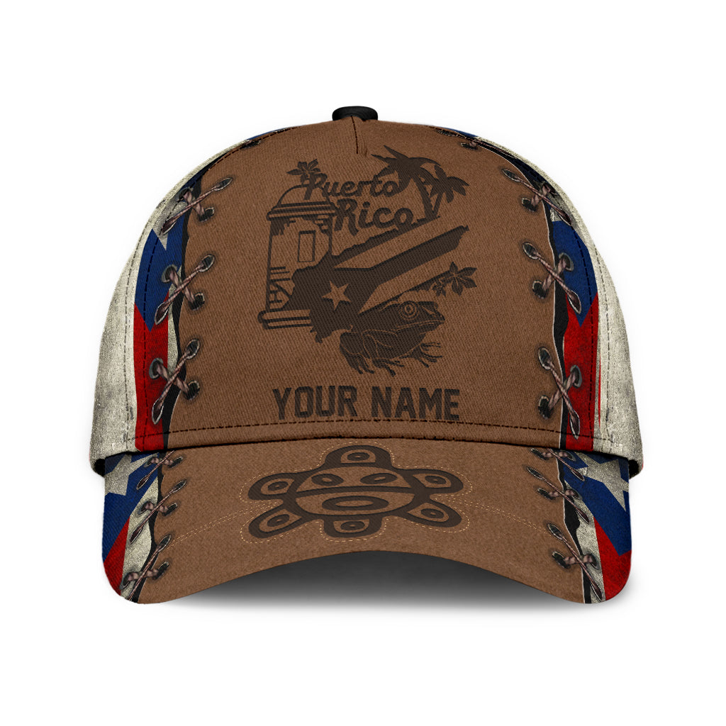 Customize Coquilla Nut Symbols Puerto Rico Classic Cap Hat, Puerto Rican Hat, Puerto Rico Baseball Cap CO0150