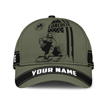 Us Concrete Custom Name Tattoo Cap Hat, Be Proud Of Concreter Baseball Cap Hat CO0463