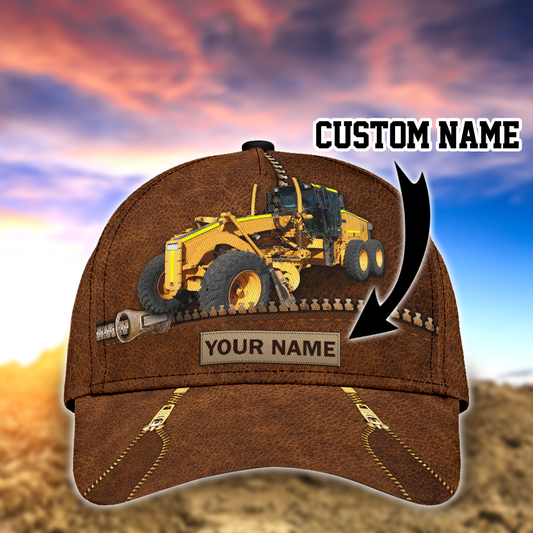 Custom With Name Excavator Heavy Equipment Classic Cap, Cool Baseball Excavator Cap Hat CO0141