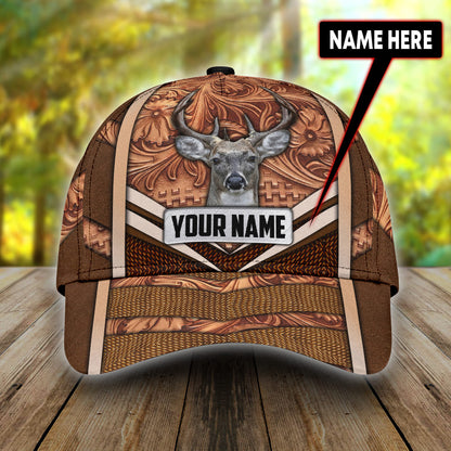 Personalized Brown Hunting Baseball Cap Hat For Men And Women Hunting Gift For Son Dad CO0640