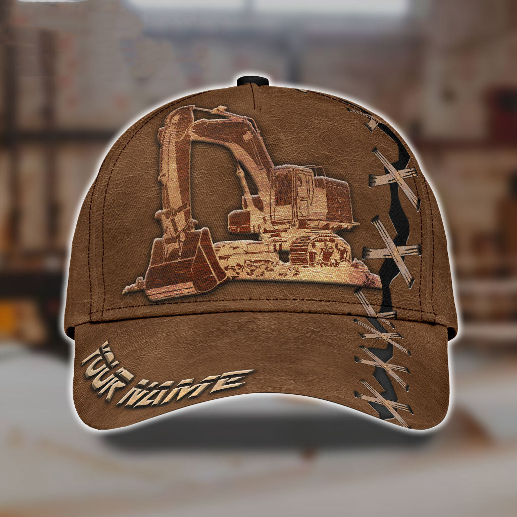 Custom With Name Cool Excavator Heavy Equipment Custom Classic Hat Cap CO0125