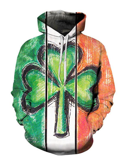 Irish Clover Hoodie St. Patrick's Day Shamrock Hooded, Drink Beer Shirt, Let Drink Patrick Day PO0215