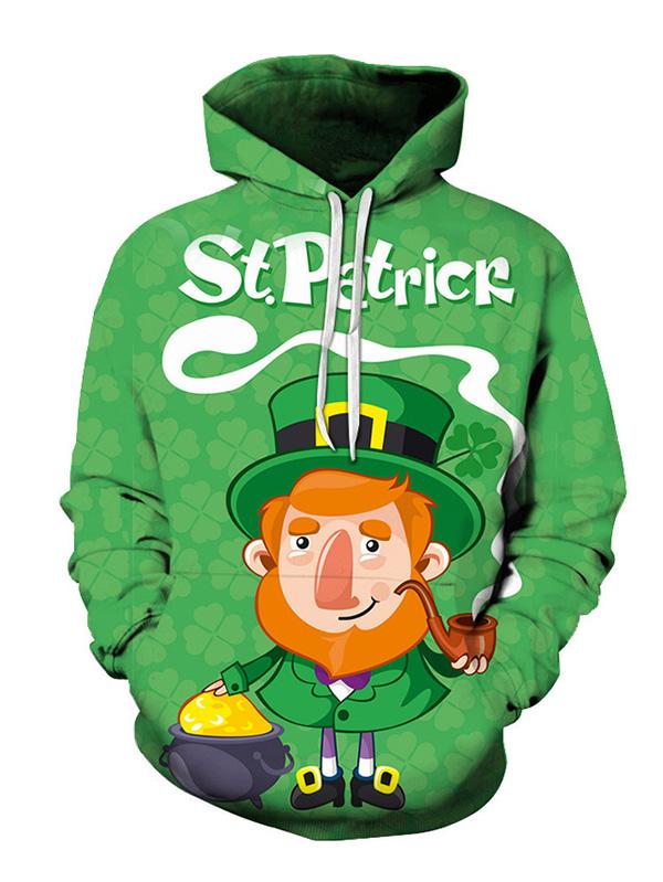 Irish Clover Hoodie St. Patrick's Day Shamrock Hooded, Drink Beer Shirt, Let Drink Patrick Day PO0215