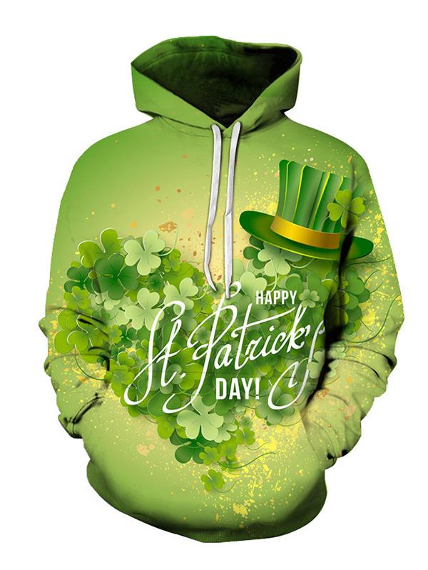 Irish Clover Hoodie St. Patrick's Day Shamrock Hooded, Drink Beer Shirt, Let Drink Patrick Day PO0215