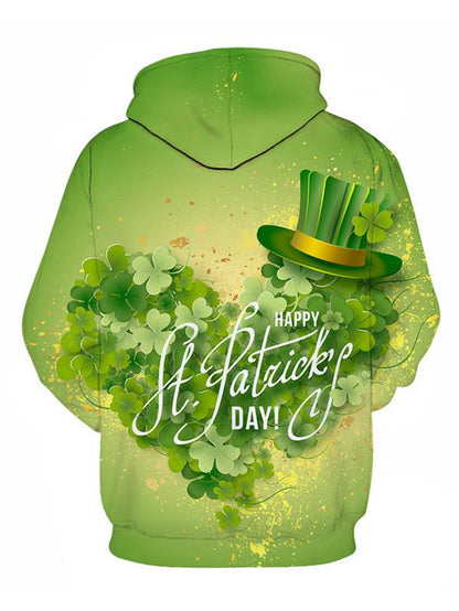 Irish Clover Hoodie St. Patrick's Day Shamrock Hooded, Drink Beer Shirt, Let Drink Patrick Day PO0215